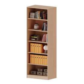 Regal, 6 Ordnerhöhen - Serie evo 180 Gesamthöhe 226 cm, mit Sockel Regal, 6 Ordnerhöhen - Serie evo 180 Gesamthöhe 226 cm, mit Sockel-image