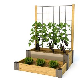 IMG102220_29387 Mehrstufiges Hochbett mit Rankgitter-image