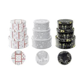 Gebäckdosen-Set "Weihnachten", 3tlg., Metall, farblich sortiert-image