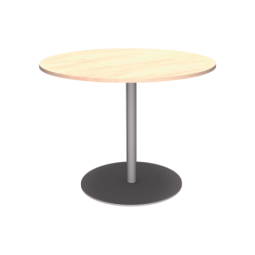 Rundtisch Melamin mit Mittelsäule und Bodenplatte D/H: 80/100/120x75/110 cm, mit Mittelsäule, Bodenplatte und melaminharzbeschichteter Tischplatte Rundtisch Melamin mit Mittelsäule und Bodenplatte D/H: 80/100/120x75/110 cm, mit Mittelsäule, Bodenplatte und melaminharzbeschichteter Tischplatte-image