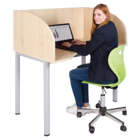 Arbeitstisch mit Sichtblende und Körperausschnitt Tiefe: 80 cm, Breite & Höhe wählbar Arbeitstisch mit Sichtblende und Körperausschnitt Tiefe: 80 cm, Breite & Höhe wählbar-image