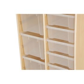 Mobiles Regal mit 2 Reihen - 6 kleine und 3 große Boxen-image