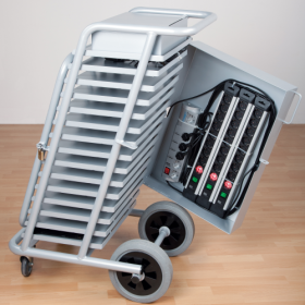 Notebookwagen aus Metall für 14 Notebooks B/H/T: 56x107x68 cm-image
