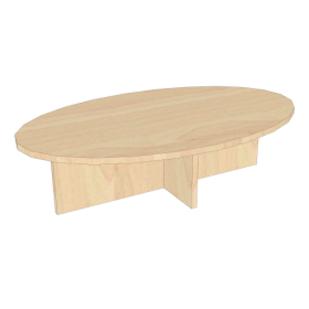 Knietisch oval mit Kreuzzarge B/H/T: ca.100x26x60 cm-image