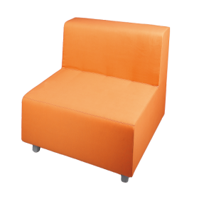 Sofa mit Lehne, Stoffbezug, Sitzhöhe 43 cm als 1-Sitzer, B/H/T: 70x73x72 cm, Stoff schwer entflammbar-image