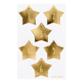 Adventskalender Sticker, Stars Gold, 1-24-image