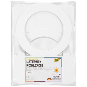 Laternenrohling rund, weiß, 400g/m², Ø 22 cm, 5 Stck.-image