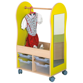 Kostümwagen B/H/T: 70x120x45 cm, 4 Boxen, Spiegel-image