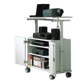 LCD-Projektorwagen mit Unterschrank, fahrbar Innenmaße B/H/T: 72x51x43 cm, Gesamthöhe: 106 cm-image