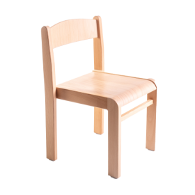 Stapelstuhl LIMBI Holzstuhl, Sitz natur lackiert-image