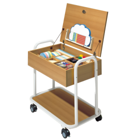 Moderatorenwagen leer Außenmaße, B/H/T: 95x93x56 cm Moderatorenwagen leer Außenmaße, B/H/T: 95x93x56 cm-image