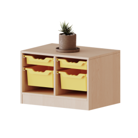 ErgoTray Regal, zweireihig, 1 Ordnerhöhe - evo180 Serie Breite 70,3 cm, Gesamthöhe 46 cm, mit Sockel, 2 flache und 2 hohe ErgoTray Boxen ErgoTray Regal, zweireihig, 1 Ordnerhöhe - evo180 Serie Breite 70,3 cm, Gesamthöhe 46 cm, mit Sockel, 2 flache und 2 hohe ErgoTray Boxen-image