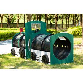 Außenspielgerät Set Kriechtunnel Lokomotive + Waggon-image