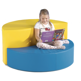 Swing-it Sit Halbrundelement mit Kunstlederbezug B/H/T: 120x30/60x60 cm, auf Wunsch in schwer entflammbar lieferbar Swing-it Sit Halbrundelement mit Kunstlederbezug B/H/T: 120x30/60x60 cm, auf Wunsch in schwer entflammbar lieferbar-image