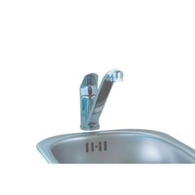 Einhebel-Mischbatterie verchromt, Marke VIGOUR KG 023, H 111 mm mit schwenkbarem Wasserhahn H 183 mm-image