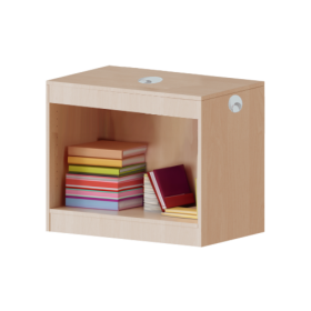 Regal, 1 Ordnerhöhe mit Kabelkanal inclusive Kabeldurchlässen zur Stromversorgung, Maße H/T: 56x40 cm, verschiedene Breiten Regal, 1 Ordnerhöhe mit Kabelkanal inclusive Kabeldurchlässen zur Stromversorgung, Maße H/T: 56x40 cm, verschiedene Breiten-image